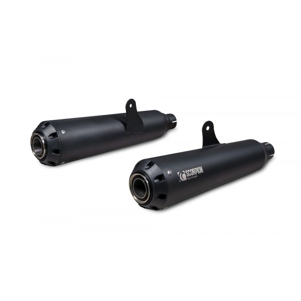 Scorpion Exhaust Royal Enfield GT & Interceptor 650 Twins Scorpion Black Edition Performance Exhaust (Pair)